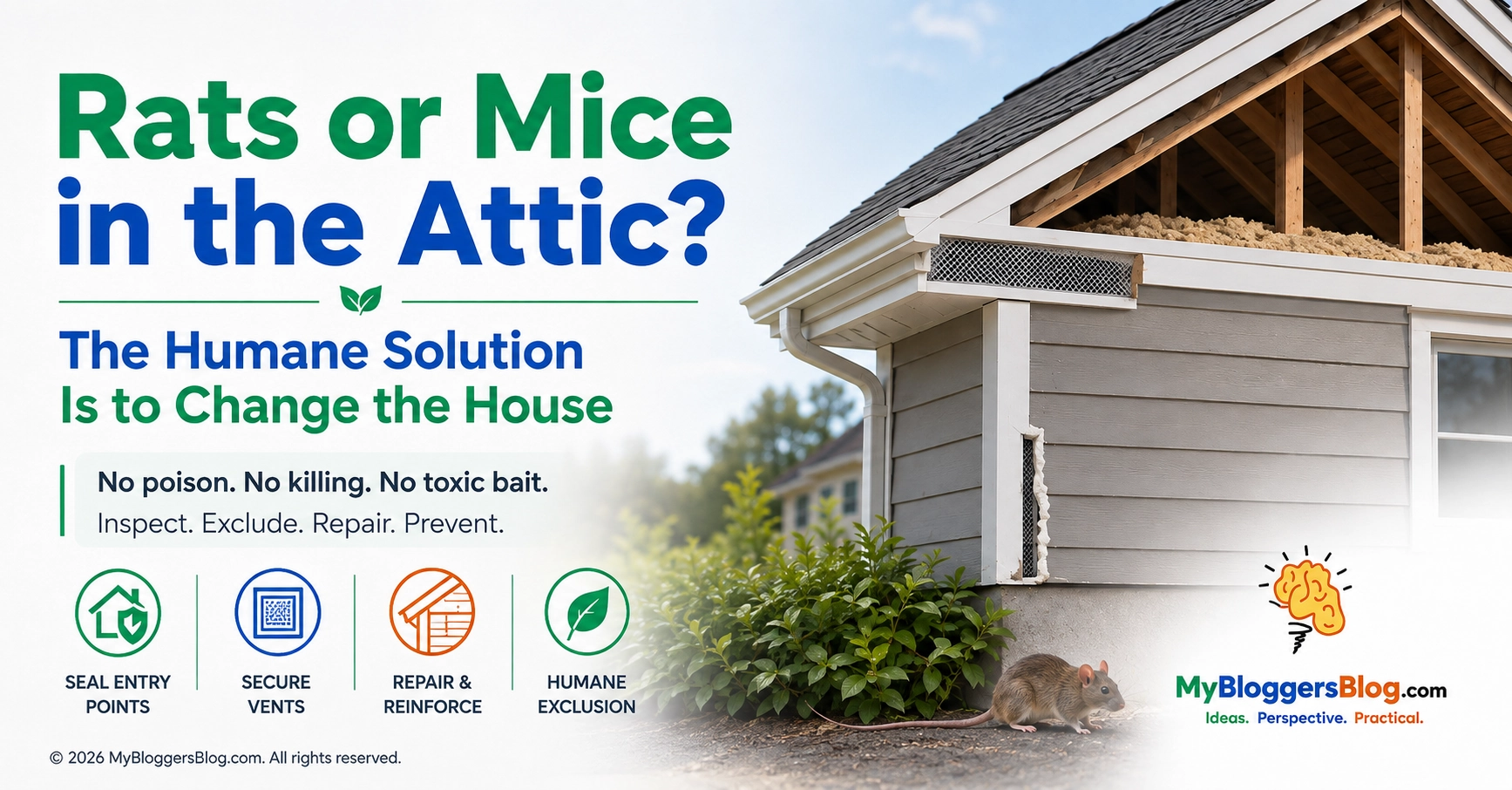 Rats or Mice in the Attic? The Humane Solution Is to Change the House teaser image